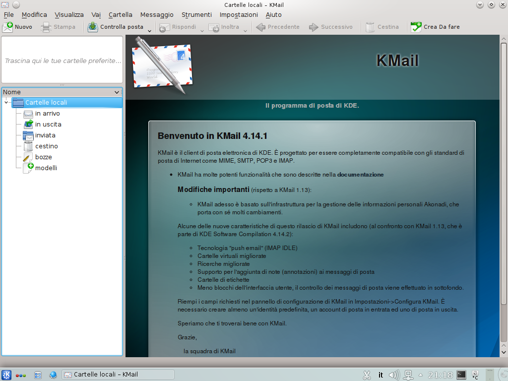 Il software di posta elettronica KMail