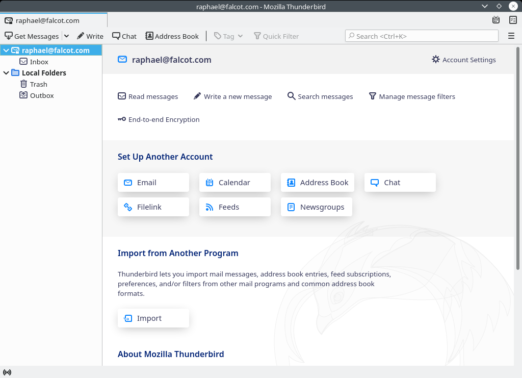 Thunderbird e-postprogramvaran